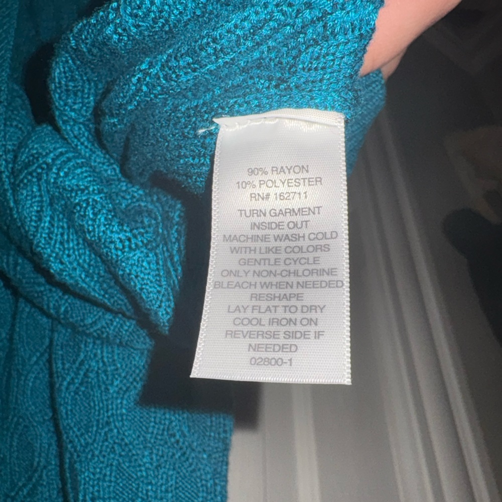 Liz Claiborne Aqua Knit Tank Top Size L - Picture 6 of 7